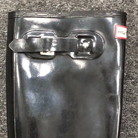 Hunter Glossy Black Women's Rain Boots - Picture 8 of 15